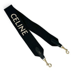 Celine Jacquard Short Strap Shoulder Black Gold — view 3