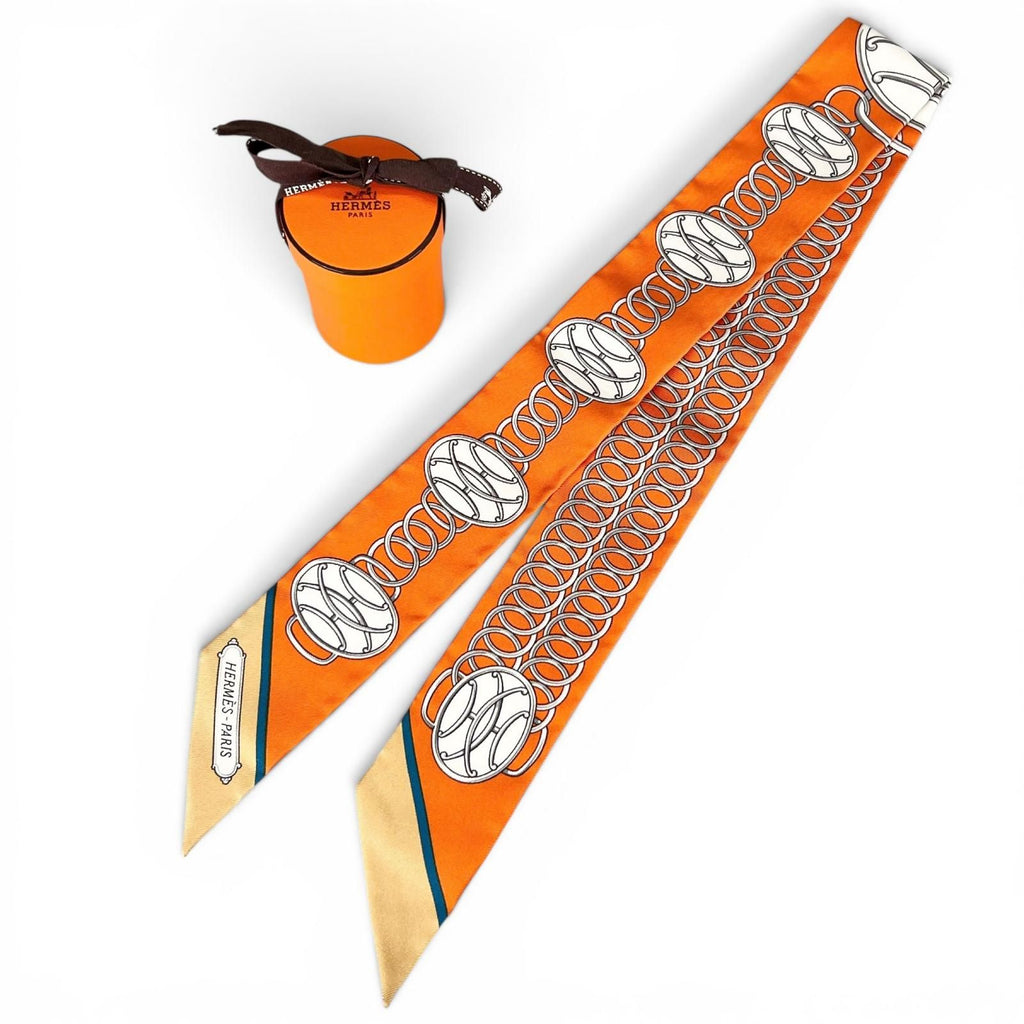 Hermes Lift Profile Silk 100% Twilly Scarf Multicolor — view 2