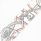 Hermes Twilly Legendary Harness Silk 100% Scarf White Red — view 6