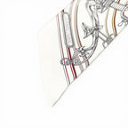 Hermes Twilly Legendary Harness Silk 100% Scarf White Red — view 5