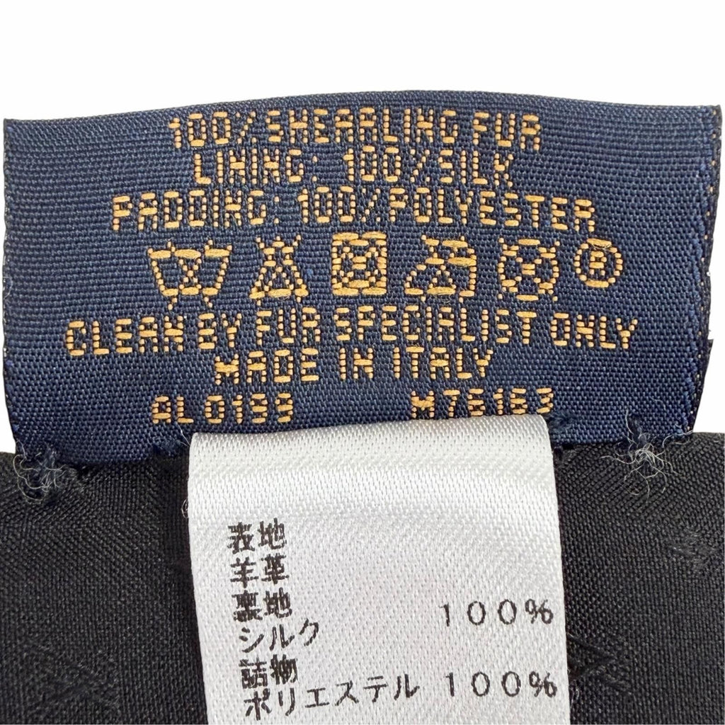Louis Vuitton Echarpe Graphic LV Shearling Scarf Lining Silk Beige — view 7
