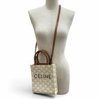 Celine Triomphe Leather Mini Vertical Cabas Shoulder Bag — view 3