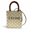 Celine Triomphe Leather Mini Vertical Cabas Shoulder Bag