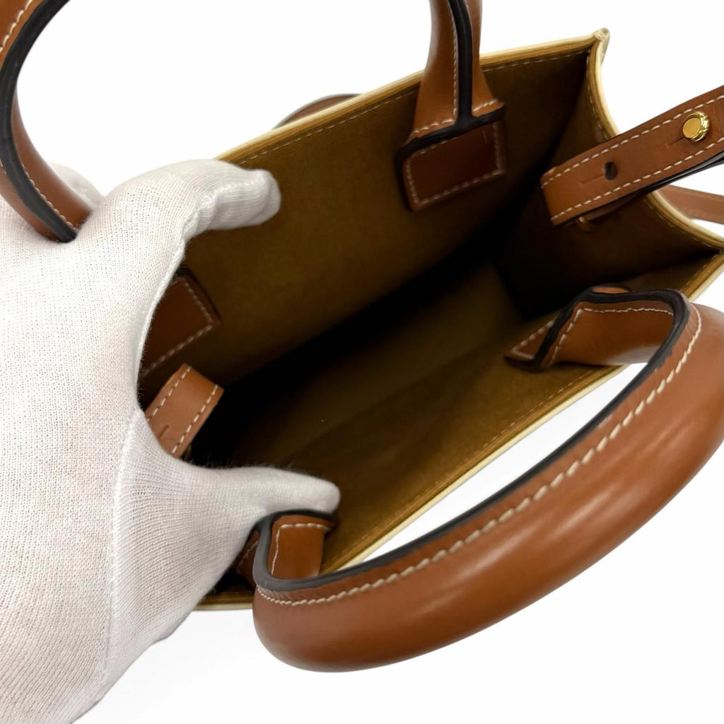 Celine Triomphe Leather Mini Vertical Cabas Shoulder Bag — view 7