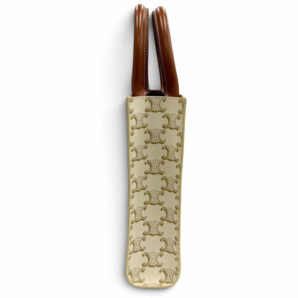 Celine Triomphe Leather Mini Vertical Cabas Shoulder Bag — view 5