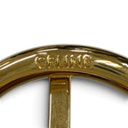 Celine Large Twin Triomphe Vintage Calfskin Leather Belt Brown 75 — view 8
