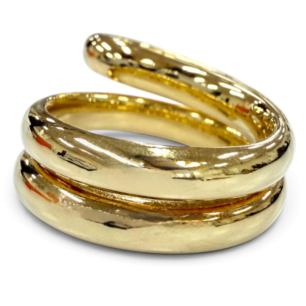 Bottega Veneta Bandeau Frill Ring Gold — view 3