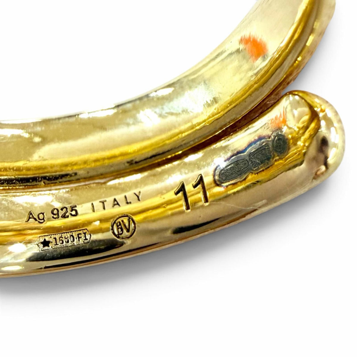 Bottega Veneta Bandeau Frill Ring Gold — view 5