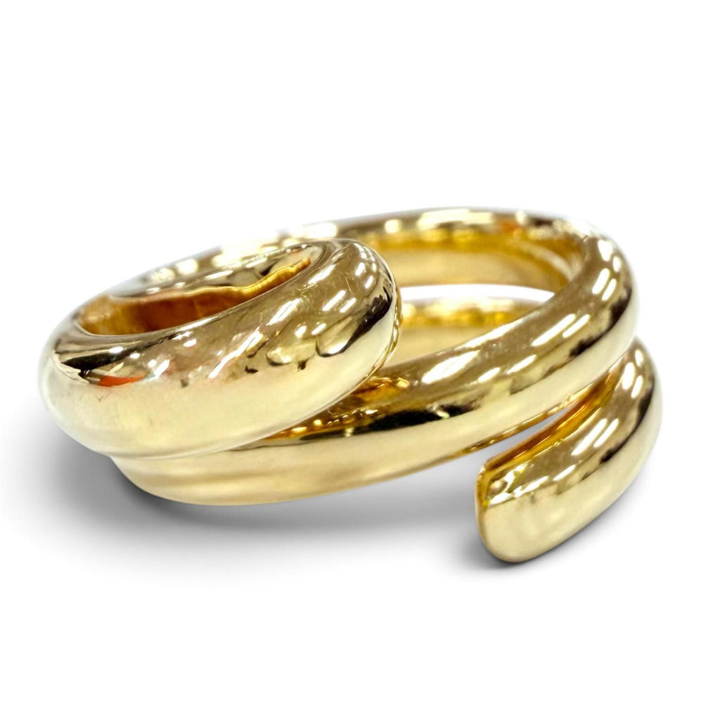 Bottega Veneta Bandeau Frill Ring Gold