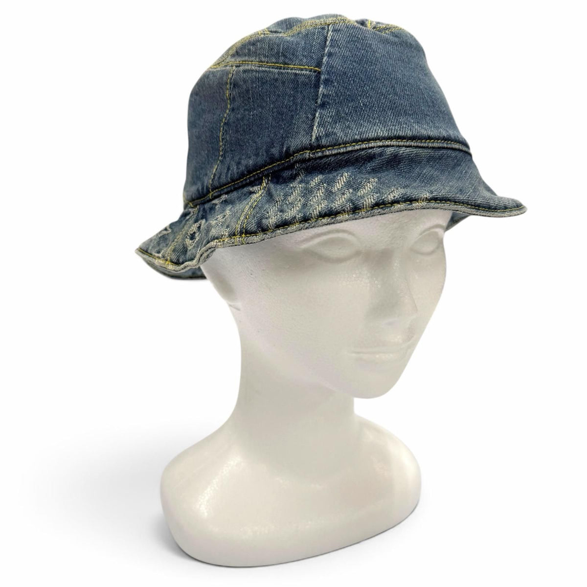 Louis Vuitton Nigault Bonnet Damier Giant Wave Monogram Reversible Denim Hat