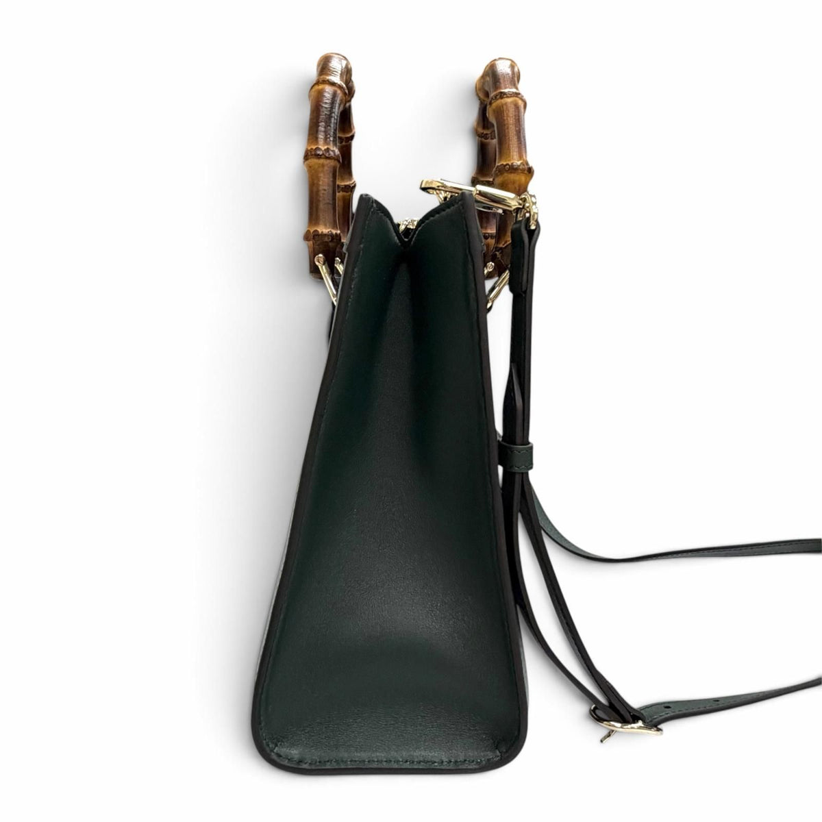Gucci Diana Medium Tote Bamboo 2-Way Shoulder Bag Dark Green — view 4
