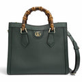 Gucci Diana Medium Tote Bamboo 2-Way Shoulder Bag Dark Green