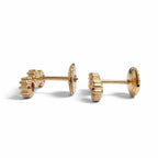 Dior Mimi Rose Single Stud Earrings Ruby 750 18k Yellow Gold Red — view 3