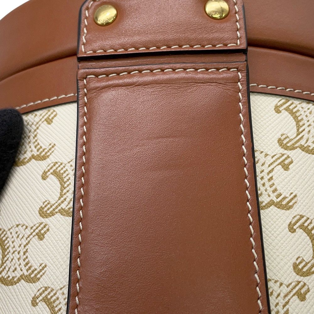 Celine Shoulder Bag Triomphe Tambour Medium Leather — view 8