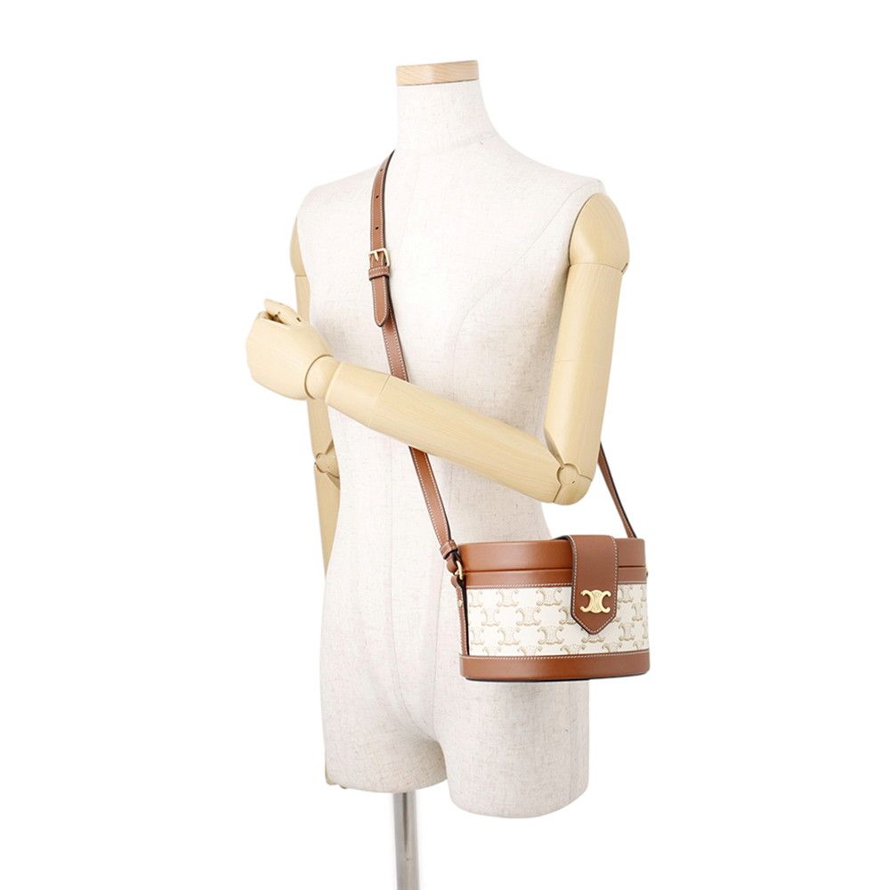 Celine Shoulder Bag Triomphe Tambour Medium Leather — view 4