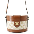 Celine Shoulder Bag Triomphe Tambour Medium Leather