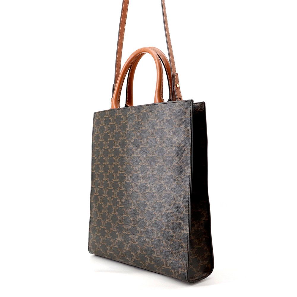 Celine Handbag Triomphe Small Vertical Cabas Leather 2-Way — view 2