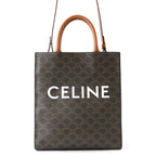 Celine Handbag Triomphe Small Vertical Cabas Leather 2-Way