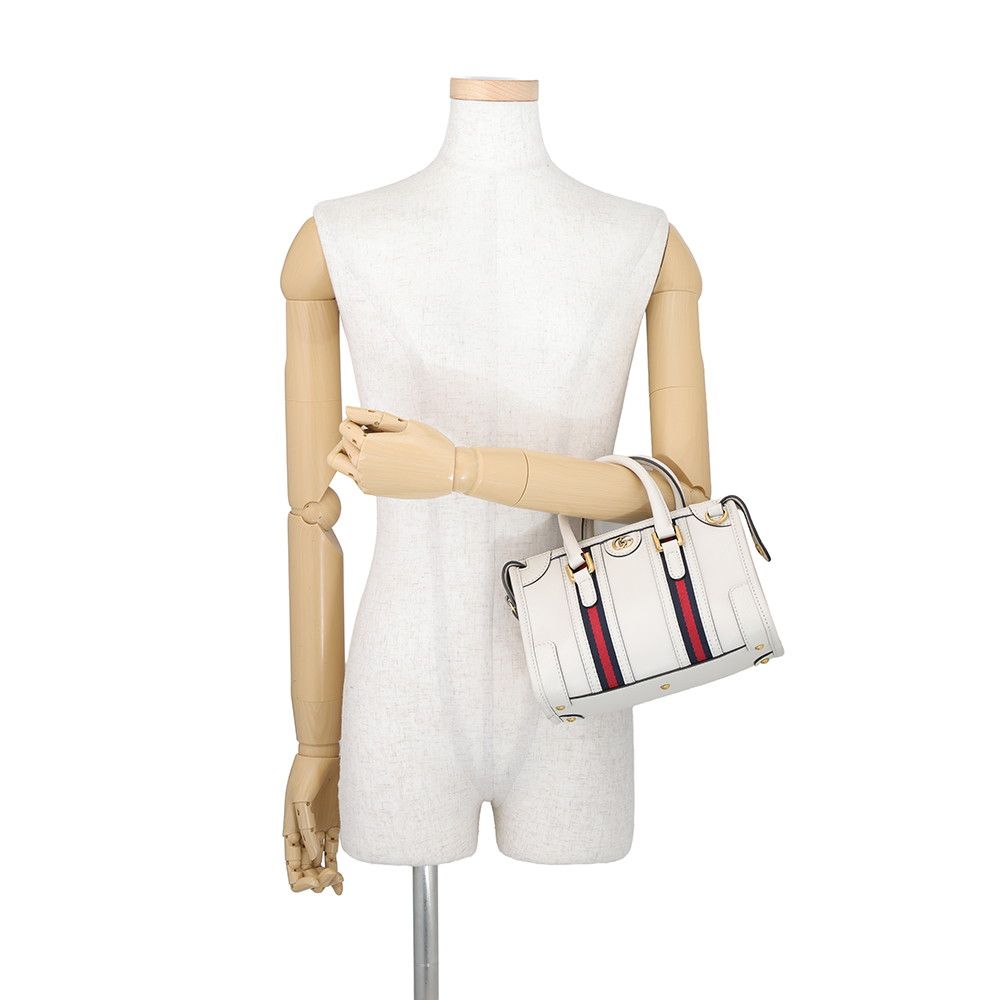 Gucci Handbag Sherry Line Leather 2-Way Shoulder White — view 4