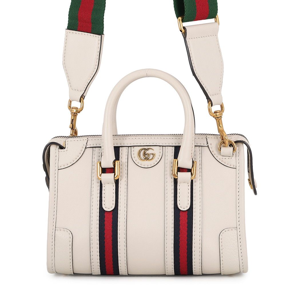 Gucci Handbag Sherry Line Leather 2-Way Shoulder White
