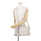 Gucci Shoulder Bag GG Embossed Leather White — view 4