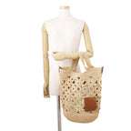 Loewe Handbag Clochette Flower Motif Raffia 2-Way — view 4