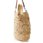 Loewe Handbag Clochette Flower Motif Raffia 2-Way — view 2