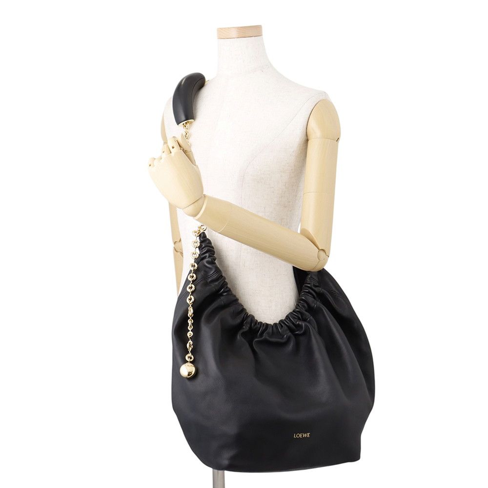Loewe Shoulder Bag Squeeze Medium Melona Palam 2-Way Black — view 5