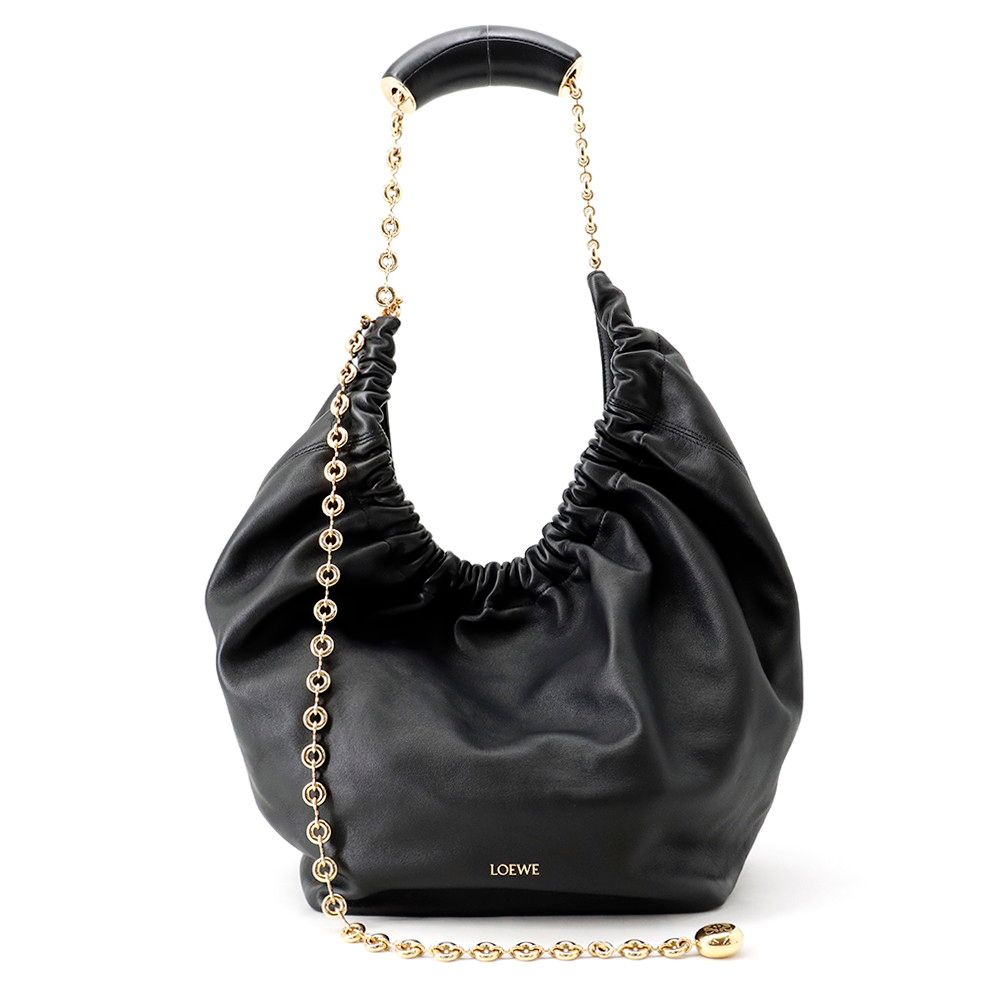 Loewe Shoulder Bag Squeeze Medium Melona Palam 2-Way Black