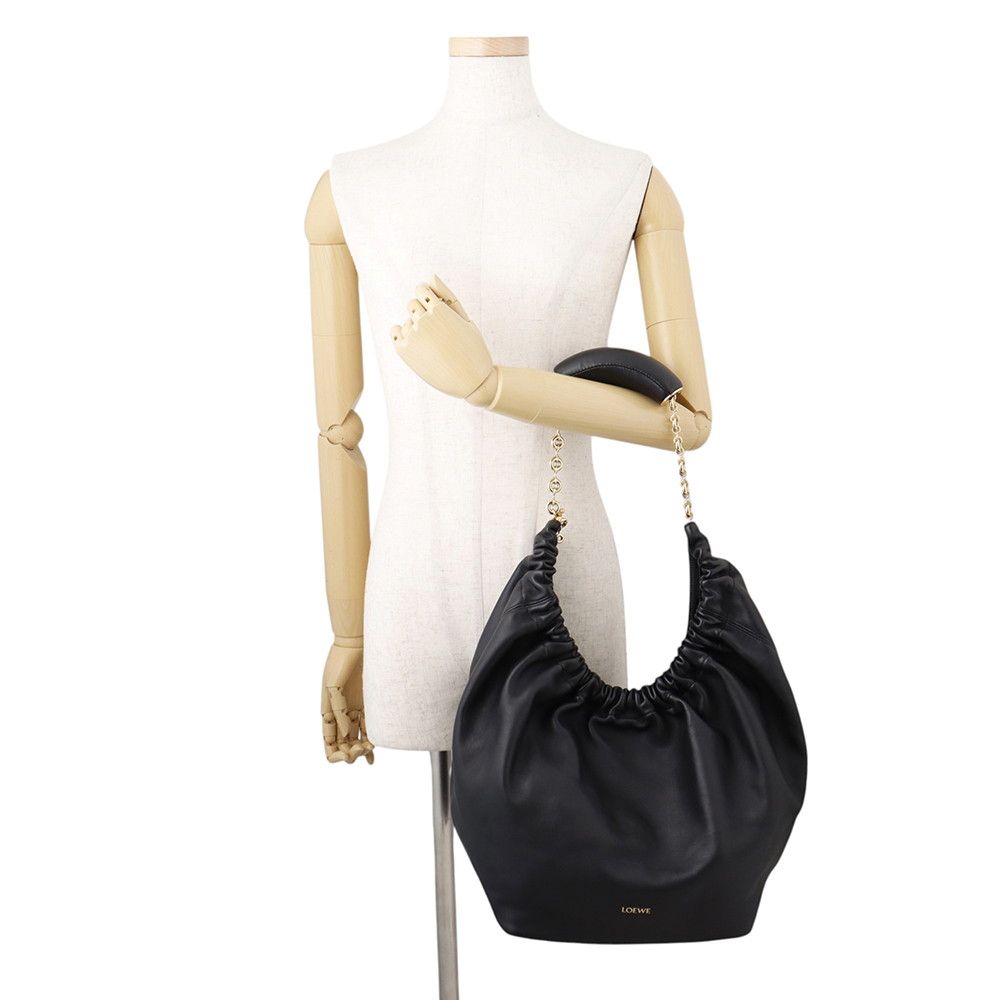 Loewe Shoulder Bag Squeeze Medium Melona Palam 2-Way Black — view 4