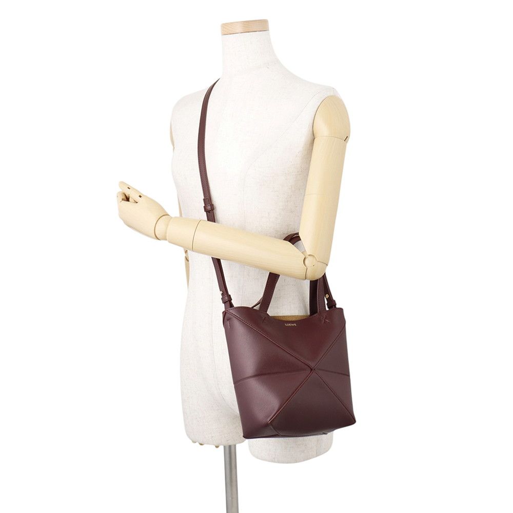 Loewe Tote Bag Puzzle Fold Mini Shiny Calfskin 2-Way — view 5