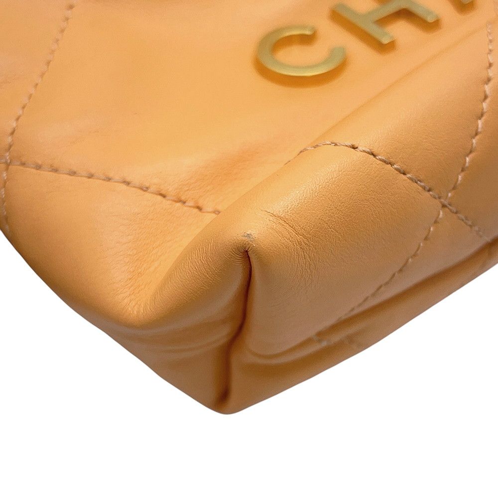 Chanel Handbag Chanel 22 Mini CC Logo Shiny Calfskin 2-Way — view 7