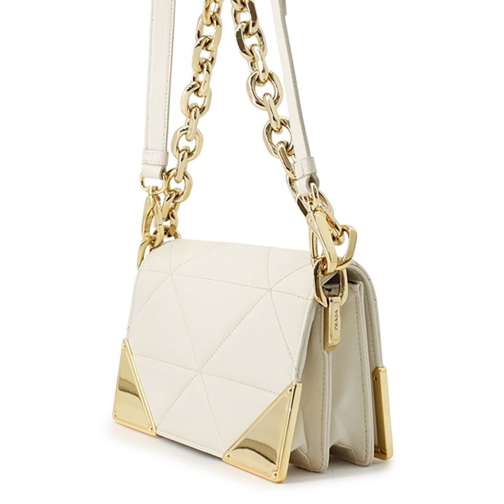 Prada Shoulder Bag Quilted Leather White — view 2