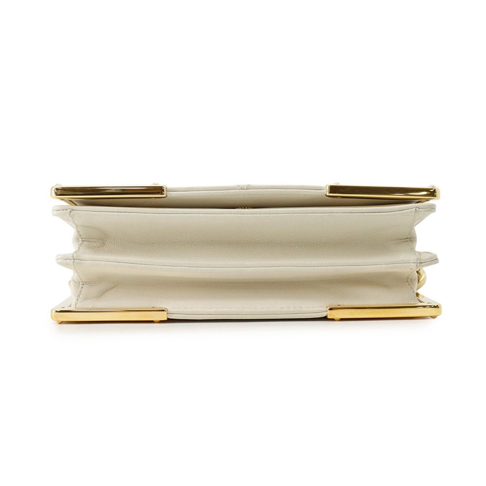 Prada Shoulder Bag Quilted Leather White — view 3