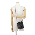 Chanel Chain Shoulder Bag CC Logo Lambskin Black — view 4