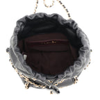 Chanel Chain Shoulder Bag CC Logo Lambskin Black — view 5