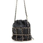 Chanel Chain Shoulder Bag CC Logo Lambskin Black — view 2