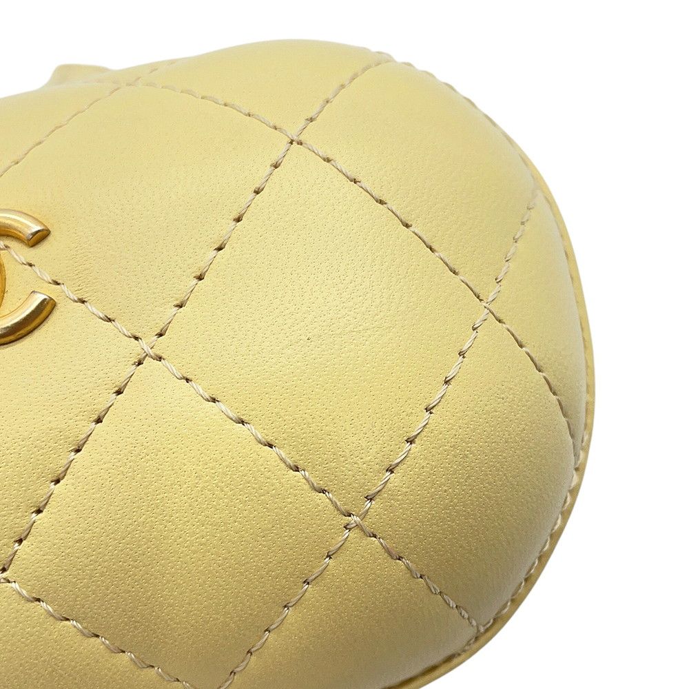 Chanel Chain Shoulder Bag Quilted CC Logo Vanity Leather — view 6