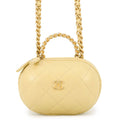 Chanel Chain Shoulder Bag Quilted CC Logo Vanity Leather