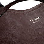 Prada Shoulder Bag Root Large Leather Logo 2-Way — view 7