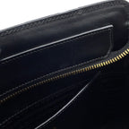Prada Handbag Triangle Logo Leather 2-Way Shoulder Black — view 8