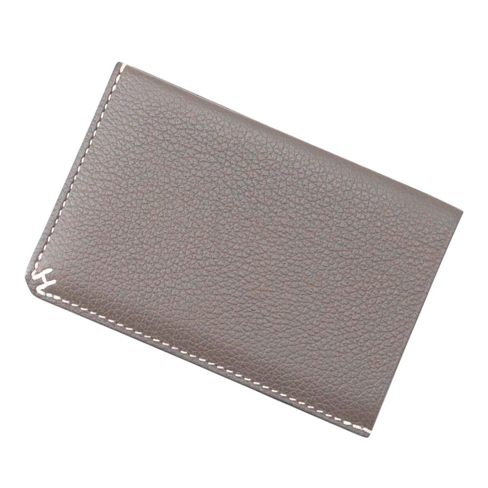Hermes Card Case H Sellier Gris Meyer Evercolor