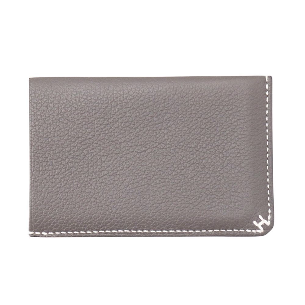 Hermes Card Case H Sellier Gris Meyer Evercolor — view 3