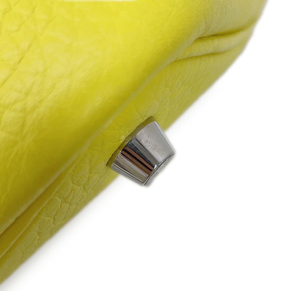 Hermes Handbag Picotin Lock PM Lime Silver Taurillon Clemence Tote — view 6