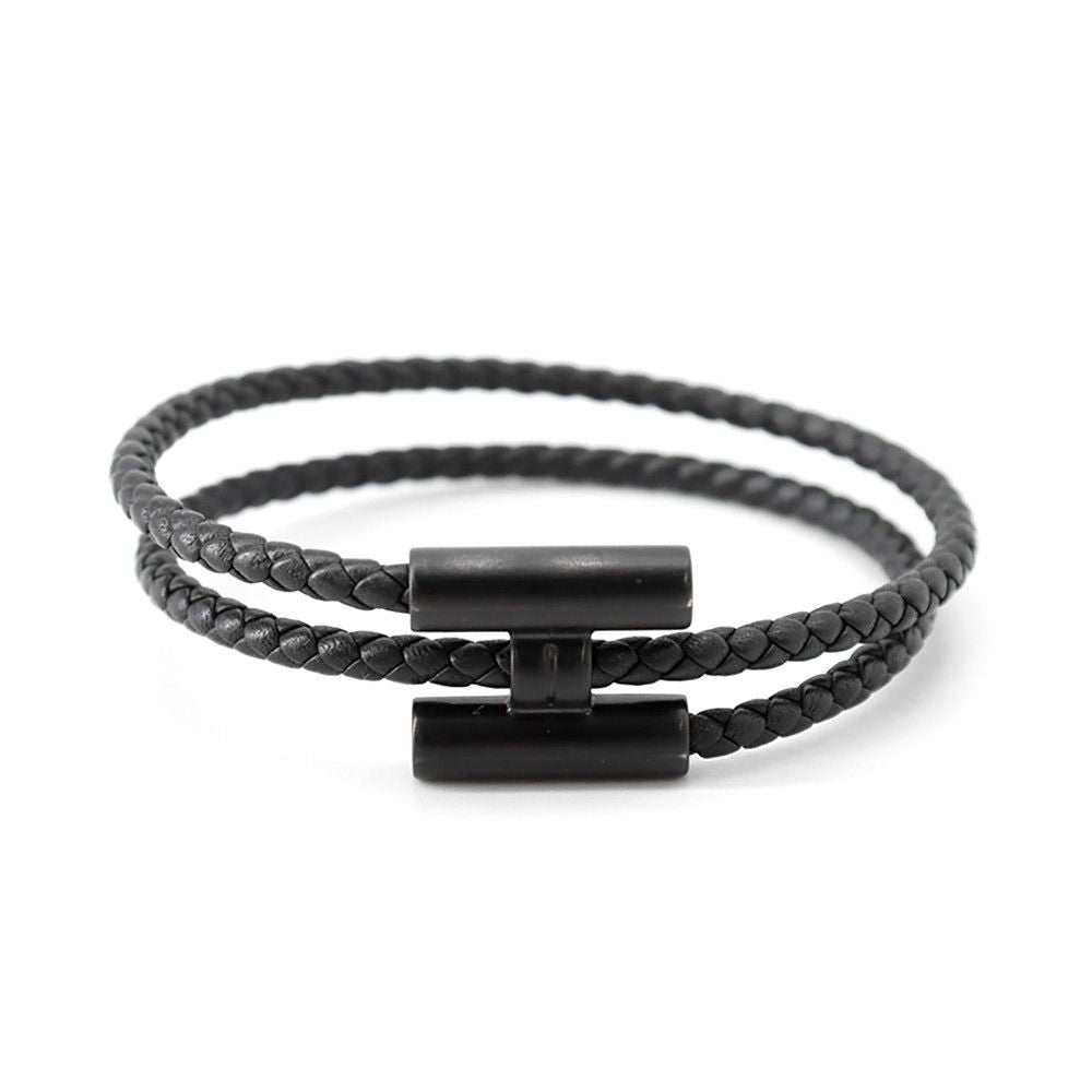 Hermes Bracelet Tournis Tresse Black Swift