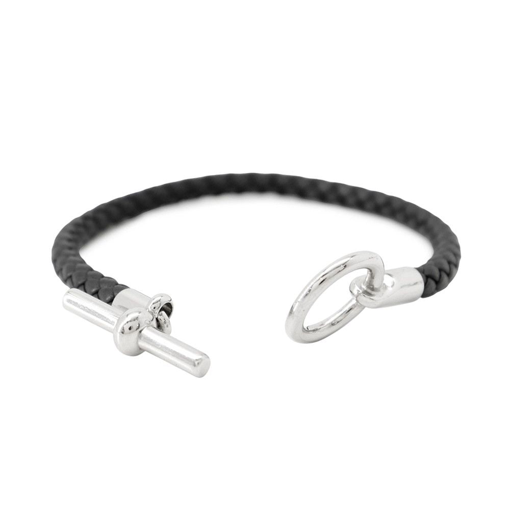 Hermes Bracelet Glenan Black Silver Swift — view 5