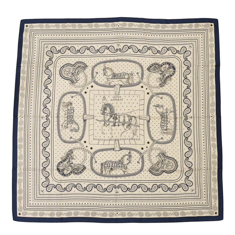 Hermes Shawl Carre 140 Geant Grand Apparat Bandana Scarf