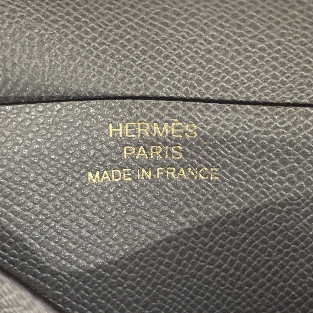 Hermes Bifold Wallet Bearn Compact Gris Meyer Gold Veau Madame — view 8
