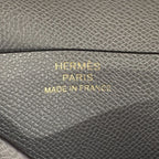 Hermes Bifold Wallet Bearn Compact Gris Meyer Gold Veau Madame — view 8