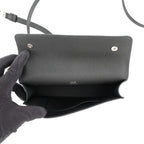 Hermes Wallet on Chain Nappe-to-Go Black Silver Lacquer Epsom Shoulder Bag — view 4